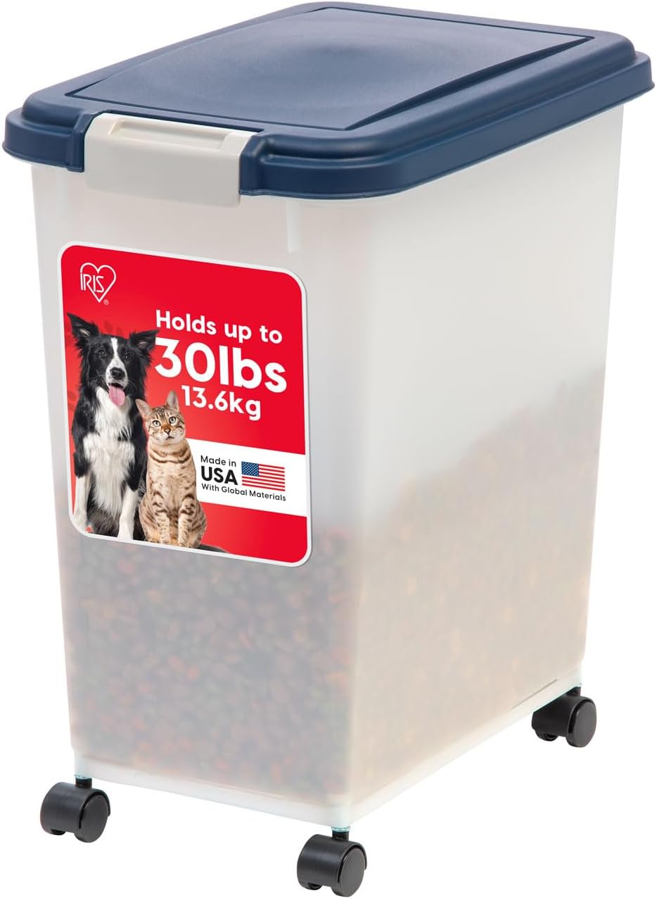 Dog Food Storage Container, Up to 40 lbs, Gray/Dark Gray