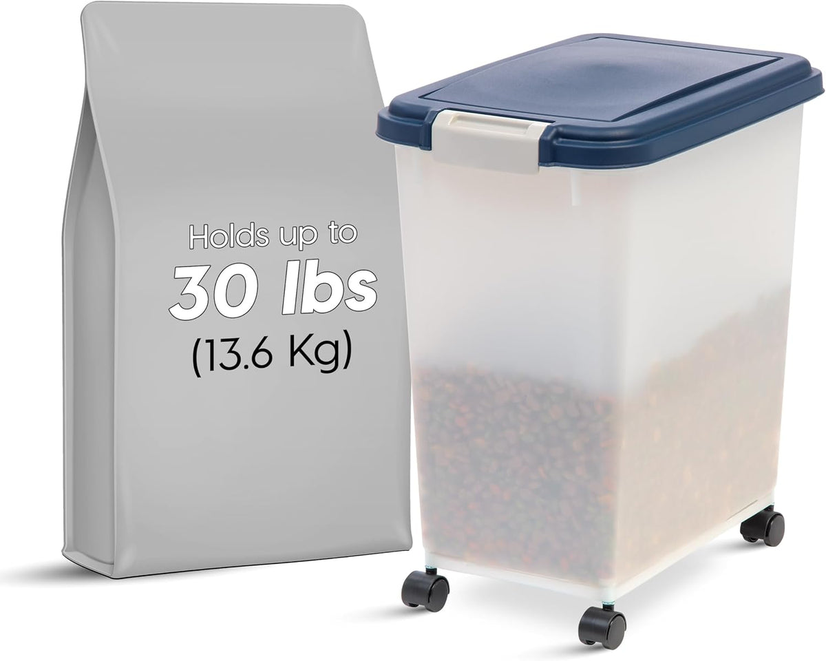 Dog Food Storage Container, Up to 40 lbs, Gray/Dark Gray
