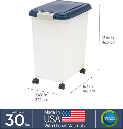 Dog Food Storage Container, Up to 40 lbs, Gray/Dark Gray