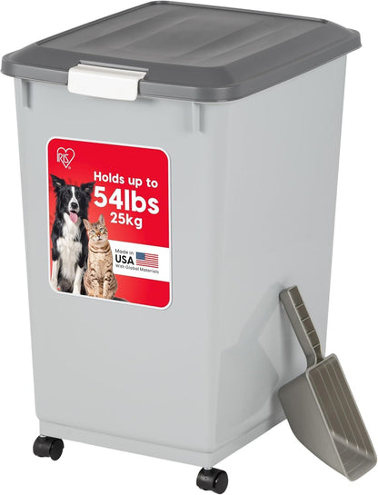 Dog Food Storage Container, Up to 40 lbs, Gray/Dark Gray
