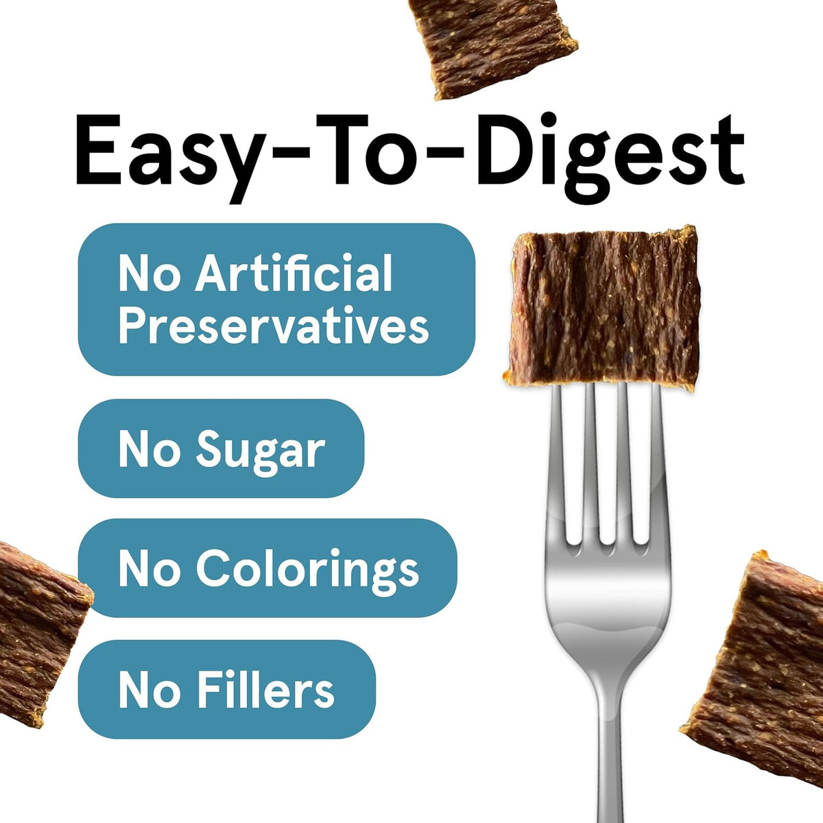 TRMC Real Meat Dog Treats - 12oz Bag of Bite-Sized Air-Dried Beef Jerky for Dogs - Grain-Free Jerky Dog Treats Made up of 95% Free-Range, Grass Fed Beef - All-Natural High Protein Dog Treats