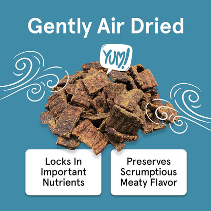 TRMC Real Meat Dog Treats - 12oz Bag of Bite-Sized Air-Dried Beef Jerky for Dogs - Grain-Free Jerky Dog Treats Made up of 95% Free-Range, Grass Fed Beef - All-Natural High Protein Dog Treats