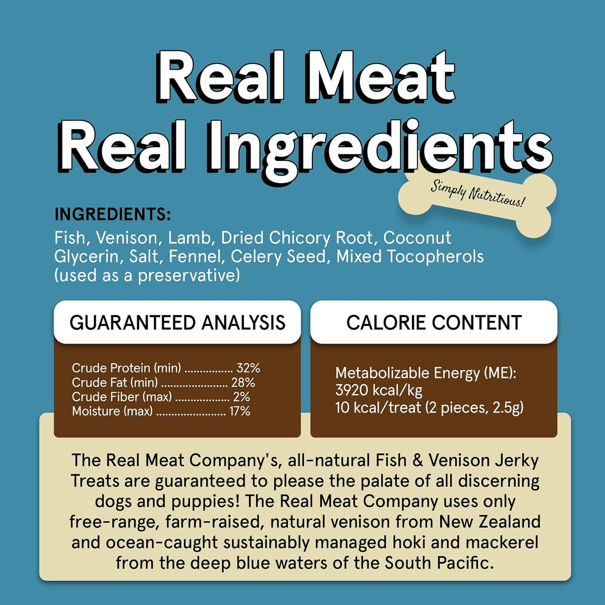 TRMC Real Meat Dog Treats - 12oz Bag of Bite-Sized Air-Dried Beef Jerky for Dogs - Grain-Free Jerky Dog Treats Made up of 95% Free-Range, Grass Fed Beef - All-Natural High Protein Dog Treats
