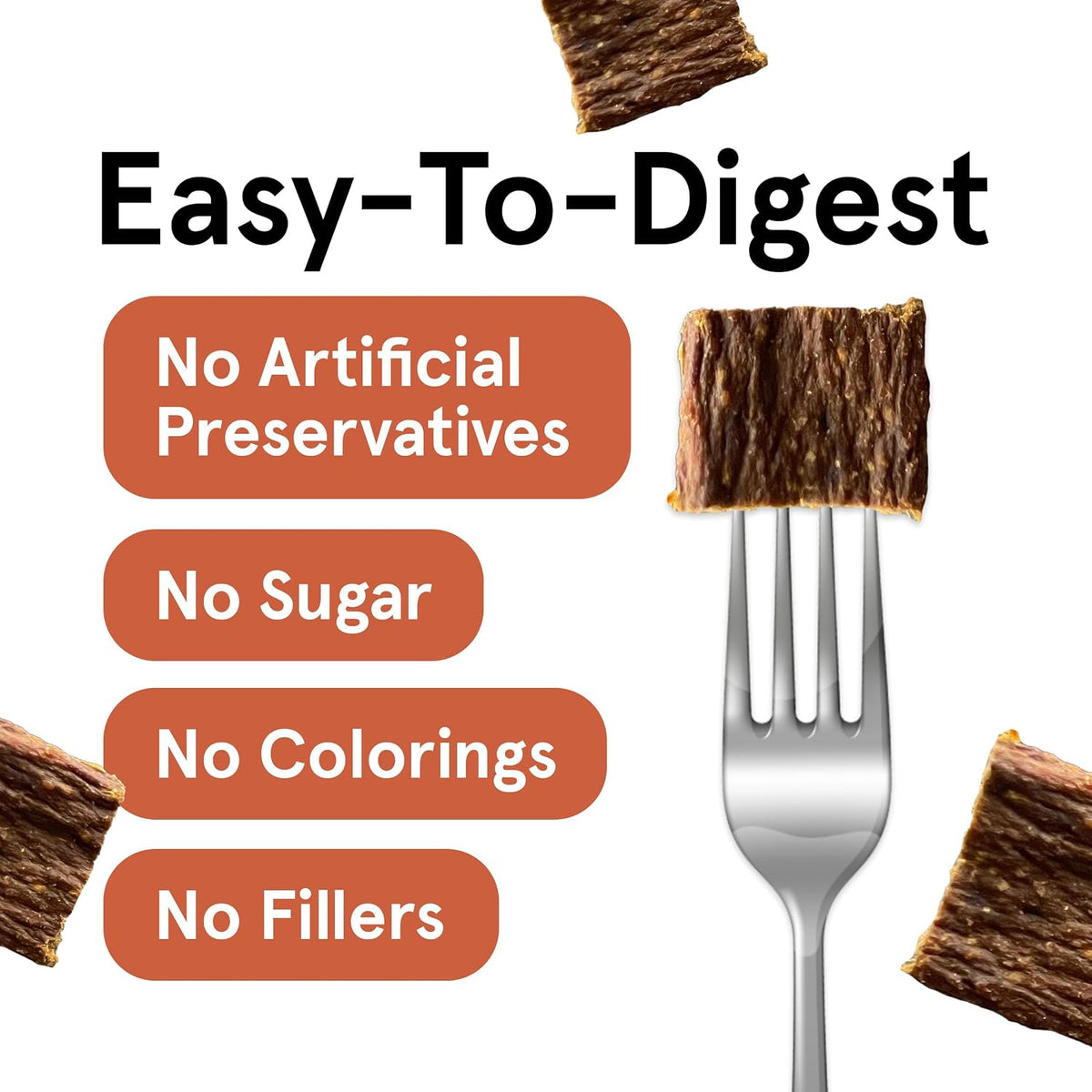 TRMC Real Meat Dog Treats - 12oz Bag of Bite-Sized Air-Dried Beef Jerky for Dogs - Grain-Free Jerky Dog Treats Made up of 95% Free-Range, Grass Fed Beef - All-Natural High Protein Dog Treats