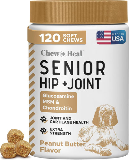 Glucosamine for Senior Dogs Hip and Joint Supplement, 60 Mobility Chews