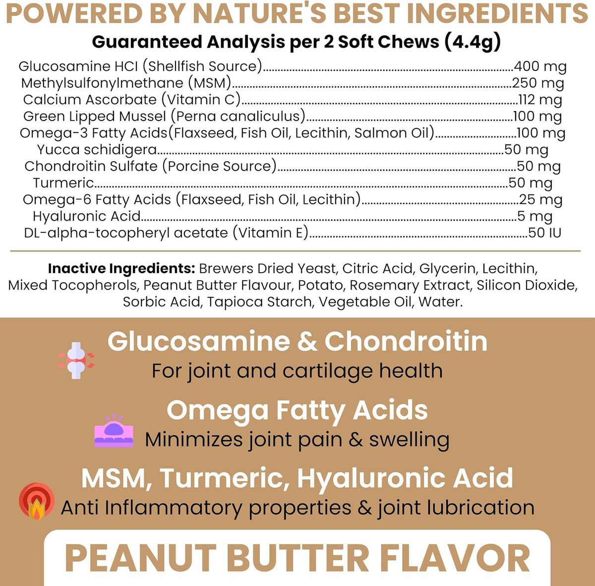 Glucosamine for Senior Dogs Hip and Joint Supplement, 60 Mobility Chews