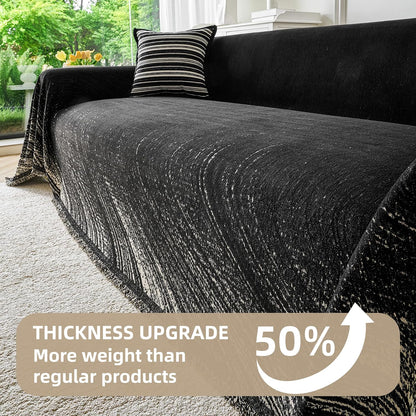 Couch Cover for Dogs Washable Sofa Cover, Sectional Couch Covers, Sofa Covers for 2 Cushion Couch, Non Slip Stripe Sofa Slipcovers Furniture Protector (Beige, 71x102)