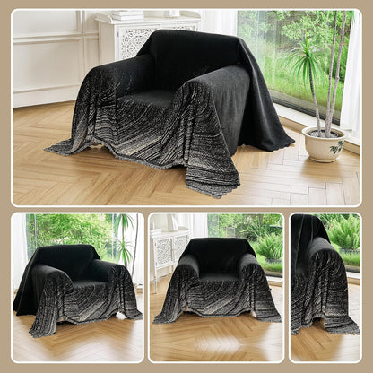 Couch Cover for Dogs Washable Sofa Cover, Sectional Couch Covers, Sofa Covers for 2 Cushion Couch, Non Slip Stripe Sofa Slipcovers Furniture Protector (Beige, 71x102)