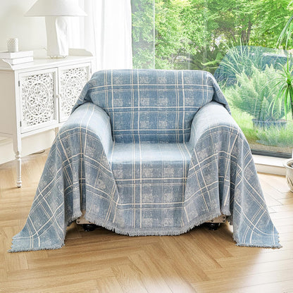 Couch Cover for Dogs Washable Sofa Cover, Sectional Couch Covers, Sofa Covers for 2 Cushion Couch, Non Slip Stripe Sofa Slipcovers Furniture Protector (Beige, 71x102)