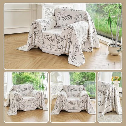 Couch Cover for Dogs Washable Sofa Cover, Sectional Couch Covers, Sofa Covers for 2 Cushion Couch, Non Slip Stripe Sofa Slipcovers Furniture Protector (Beige, 71x102)