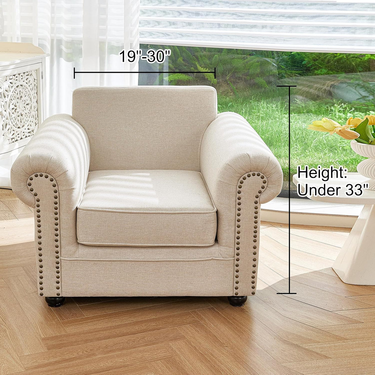 Couch Cover for Dogs Washable Sofa Cover, Sectional Couch Covers, Sofa Covers for 2 Cushion Couch, Non Slip Stripe Sofa Slipcovers Furniture Protector (Beige, 71x102)