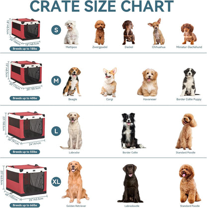 30" Soft Portable Dog Crate – Patented Spiral Sturdy Frame, Collapsible Travel Kennel for Medium Dogs, 3 Mesh Door, Lockable Zippers, Indoor & Car Use Green