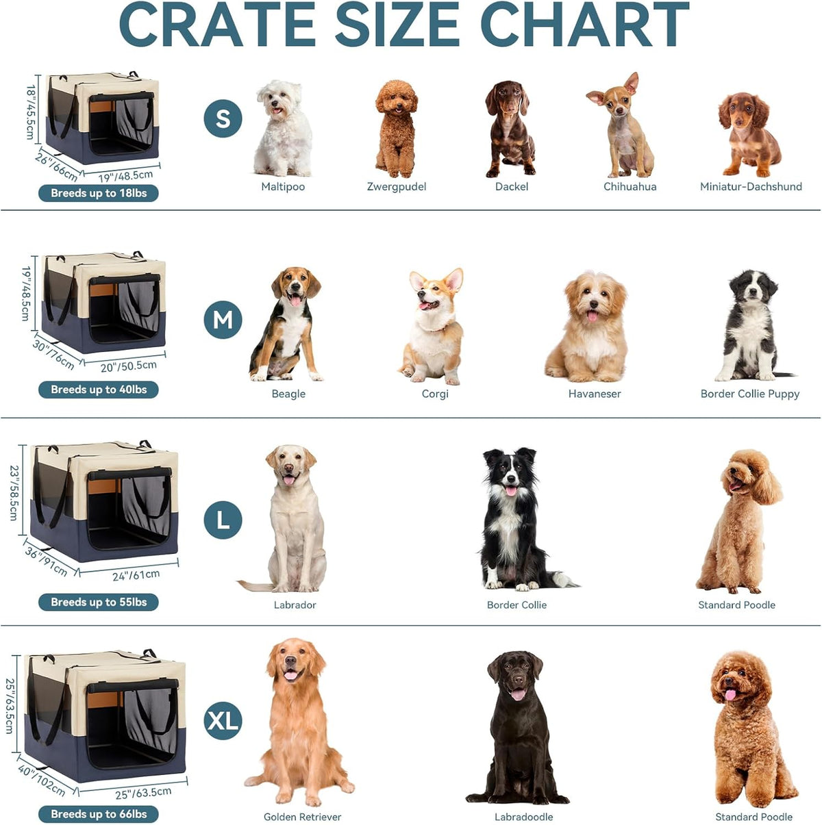 30" Soft Portable Dog Crate – Patented Spiral Sturdy Frame, Collapsible Travel Kennel for Medium Dogs, 3 Mesh Door, Lockable Zippers, Indoor & Car Use Green