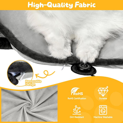 Cat Heating Pad for Indoor Cat Electric Heated Bed Sunflower Grey