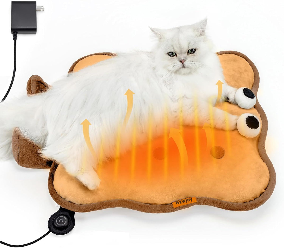 Cat Heating Pad for Indoor Cat Electric Heated Bed Sunflower Grey