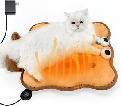 Cat Heating Pad for Indoor Cat Electric Heated Bed Sunflower Grey
