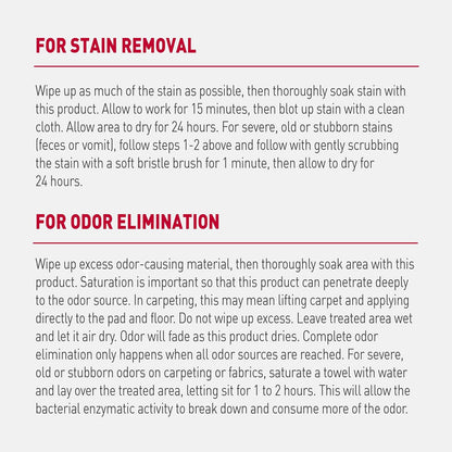 Advanced Dog Stain & Odor Eliminator, Severe Mess, 1 gal