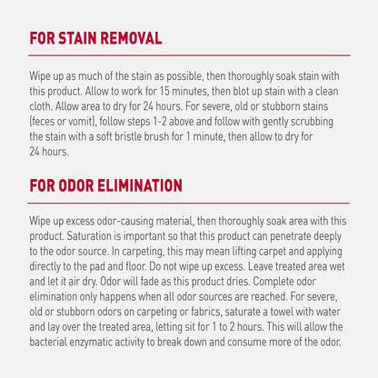Advanced Dog Stain & Odor Eliminator, Severe Mess, 1 gal