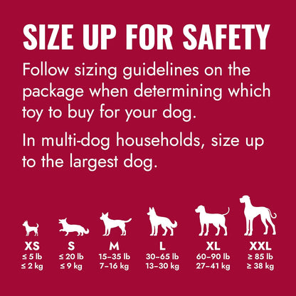 Classic Stuffable Dog Toy, Natural Rubber Chew, for Large Dogs