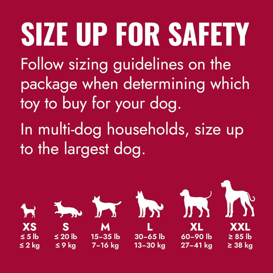 Classic Stuffable Dog Toy, Natural Rubber Chew, for Large Dogs