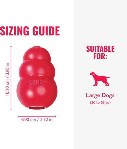Classic Stuffable Dog Toy, Natural Rubber Chew, for Large Dogs