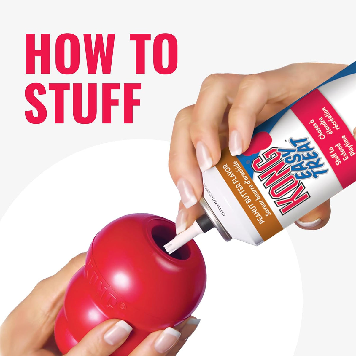 Classic Stuffable Dog Toy, Natural Rubber Chew, for Large Dogs