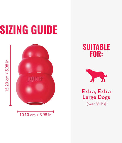 Classic Stuffable Dog Toy, Natural Rubber Chew, for Large Dogs