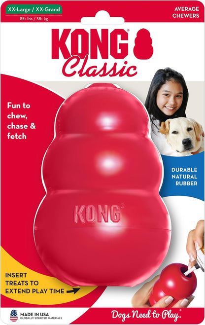 Classic Stuffable Dog Toy, Natural Rubber Chew, for Large Dogs