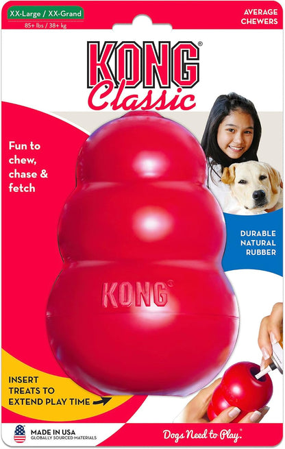 Classic Stuffable Dog Toy, Natural Rubber Chew, for Large Dogs