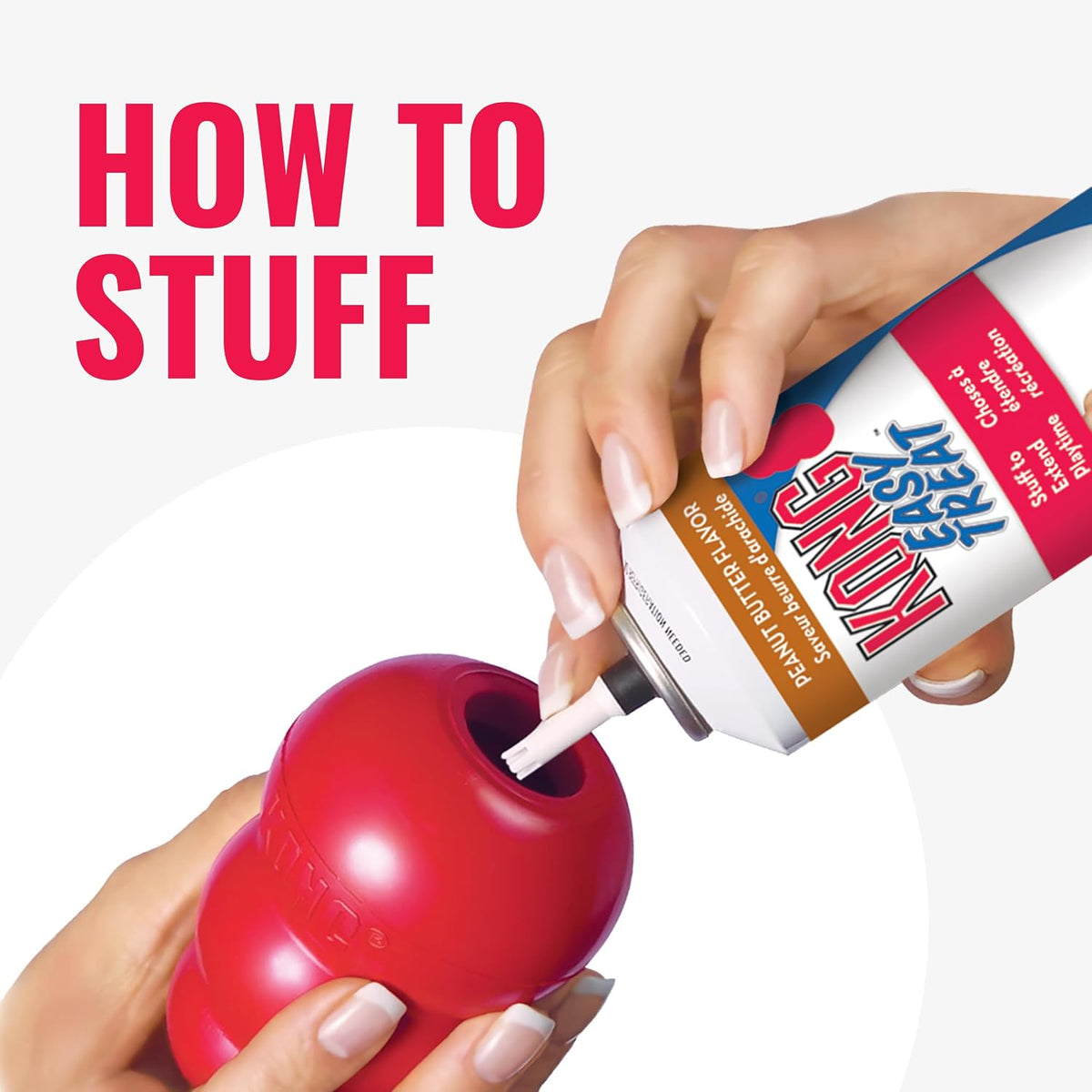 Classic Stuffable Dog Toy, Natural Rubber Chew, for Large Dogs