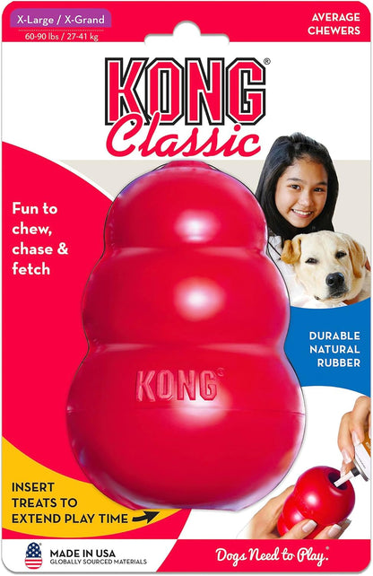 Classic Stuffable Dog Toy, Natural Rubber Chew, for Large Dogs