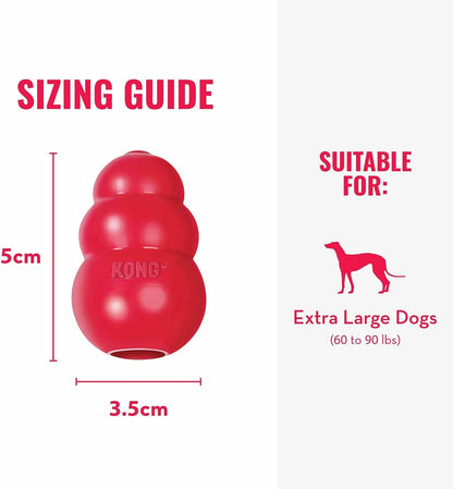 Classic Stuffable Dog Toy, Natural Rubber Chew, for Large Dogs