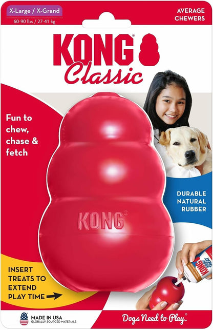 Classic Stuffable Dog Toy, Natural Rubber Chew, for Large Dogs