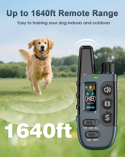 Shock Collar for Dogs, Dog Training Collar with Remote Control