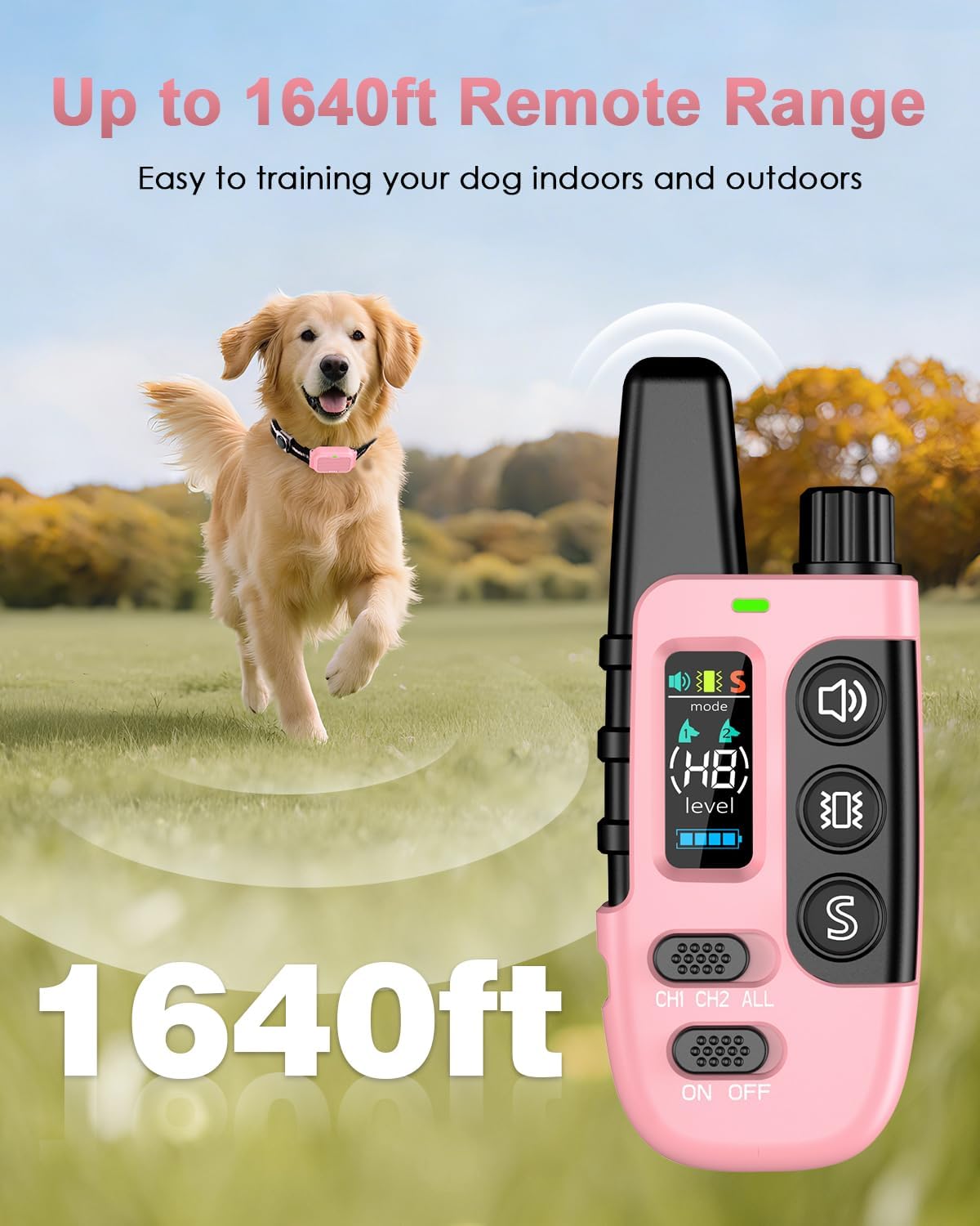 Shock Collar for Dogs, Dog Training Collar with Remote Control