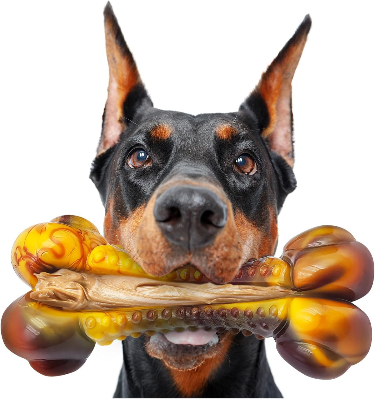 Dog Chew Toys for Aggressive Chewers, 2Pack Indestructible Dogs Bone Toy for Large Small Medium Breeds, Durable Tough Nylon Dog Toys To Keep Them Busy, Puppy Teething Dogs Toy Bone, Beef&Bacon Flavor