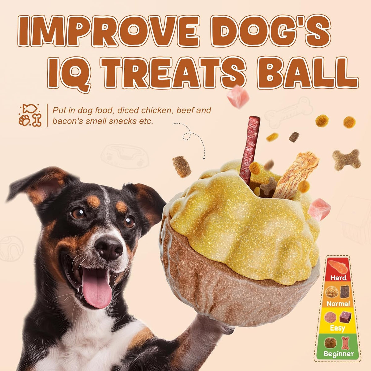 Dog Chew Toys for Aggressive Chewers, 2Pack Indestructible Dogs Bone Toy for Large Small Medium Breeds, Durable Tough Nylon Dog Toys To Keep Them Busy, Puppy Teething Dogs Toy Bone, Beef&Bacon Flavor