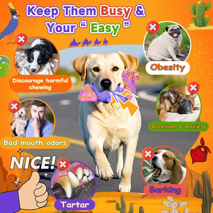 Dog Chew Toys for Aggressive Chewers, 2Pack Indestructible Dogs Bone Toy for Large Small Medium Breeds, Durable Tough Nylon Dog Toys To Keep Them Busy, Puppy Teething Dogs Toy Bone, Beef&Bacon Flavor
