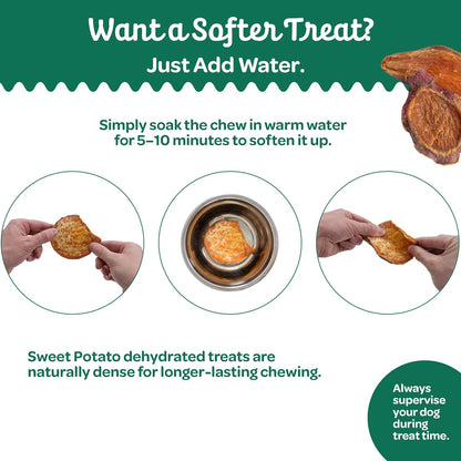 Sweet Potato Chews Healthy Dog Treats, 1 Ingredient, 8 oz