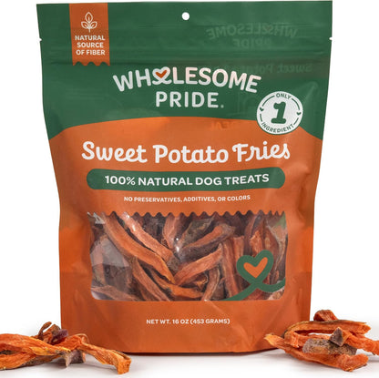Sweet Potato Chews Healthy Dog Treats, 1 Ingredient, 8 oz