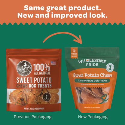 Sweet Potato Chews Healthy Dog Treats, 1 Ingredient, 8 oz
