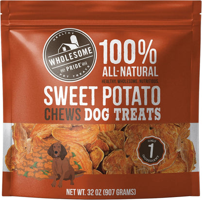 Sweet Potato Chews Healthy Dog Treats, 1 Ingredient, 8 oz