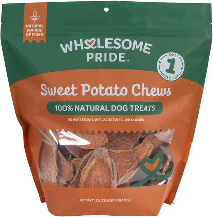 Sweet Potato Chews Healthy Dog Treats, 1 Ingredient, 8 oz