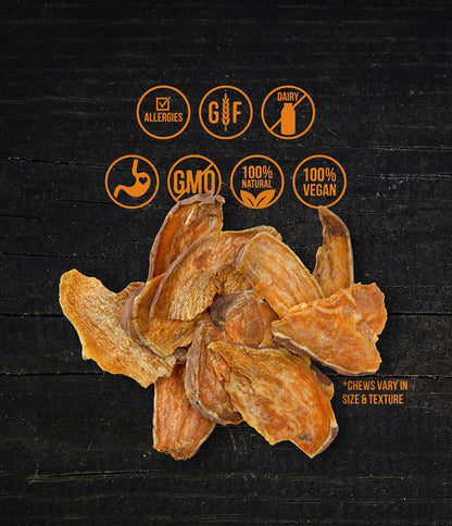 Sweet Potato Chews Healthy Dog Treats, 1 Ingredient, 8 oz