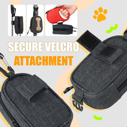 Dog Poop Bag Holder for Various Leashes,Hands Free Dog Bags Holder with Hook loop/Carabiner Clip,Bags Rolls Holder-Large Capacity,Dogs Walking,EXCLUDED