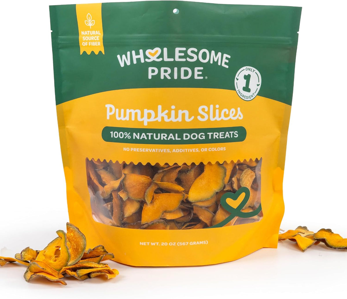 Pumpkin Slices Healthy Dog Treats, 1 Ingredient, 5 oz