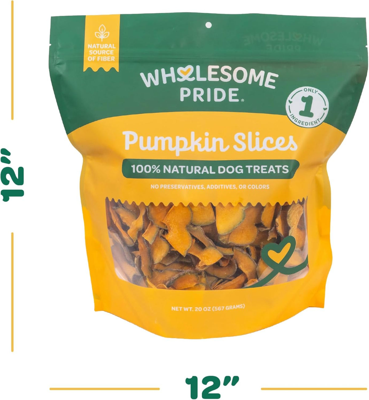 Pumpkin Slices Healthy Dog Treats, 1 Ingredient, 5 oz