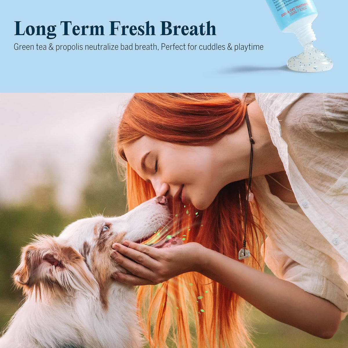 Flydog Fresh Kiss Nano-HAp Dog Tooth Brushing Kit, Vet Approved Remineralizing Formula for Dogs & Cats - Rebuild Enamel, Remove Tartar & Plaque, 360° Toothbrush & Silicone Finger Brush (Chicken)