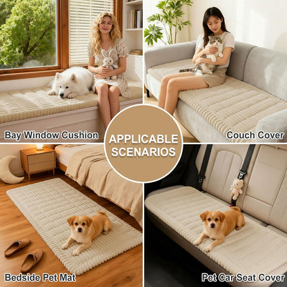 Couch Cover for Dogs, Washable Non Slip Plush Flannel Sofa Protector | Thick Flannel, Anti-Slip Backing, Pet Hair & Scratch Protection, Fits Sofa & Loveseat (27.6" x 59") - Colors A