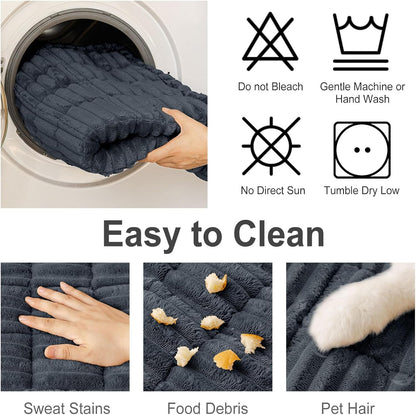Couch Cover for Dogs, Washable Non Slip Plush Flannel Sofa Protector | Thick Flannel, Anti-Slip Backing, Pet Hair & Scratch Protection, Fits Sofa & Loveseat (27.6" x 59") - Colors A